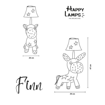 Happy Lamps - LED Bērnu galda lampa FIN LED/5,4W/230V zirgs