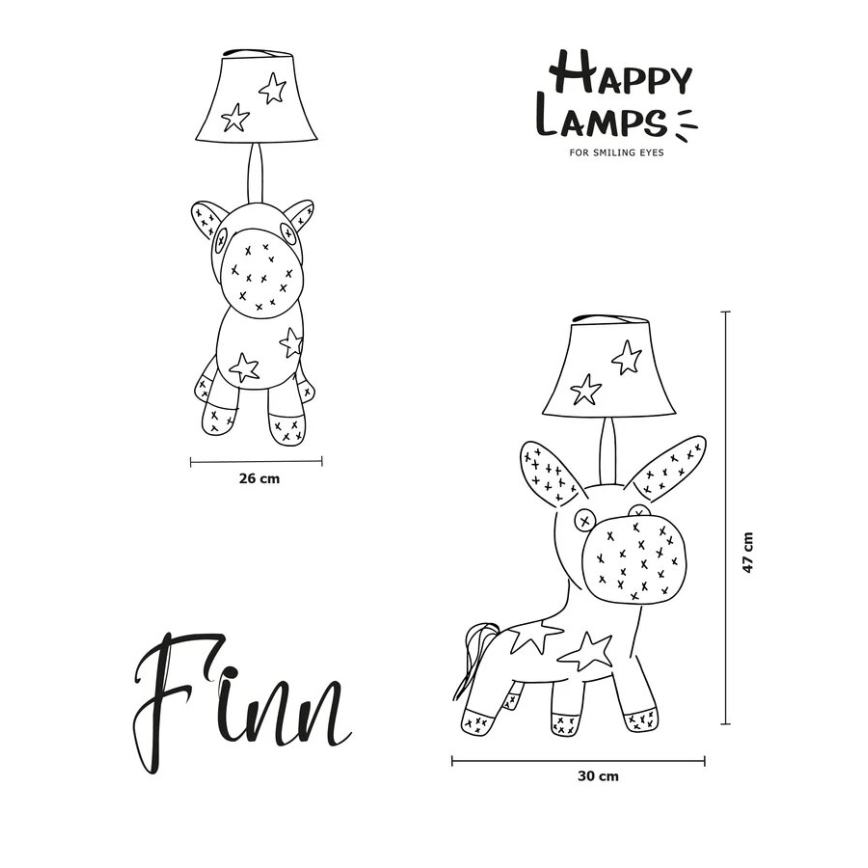 Happy Lamps - LED Bērnu galda lampa FIN LED/5,4W/230V zirgs