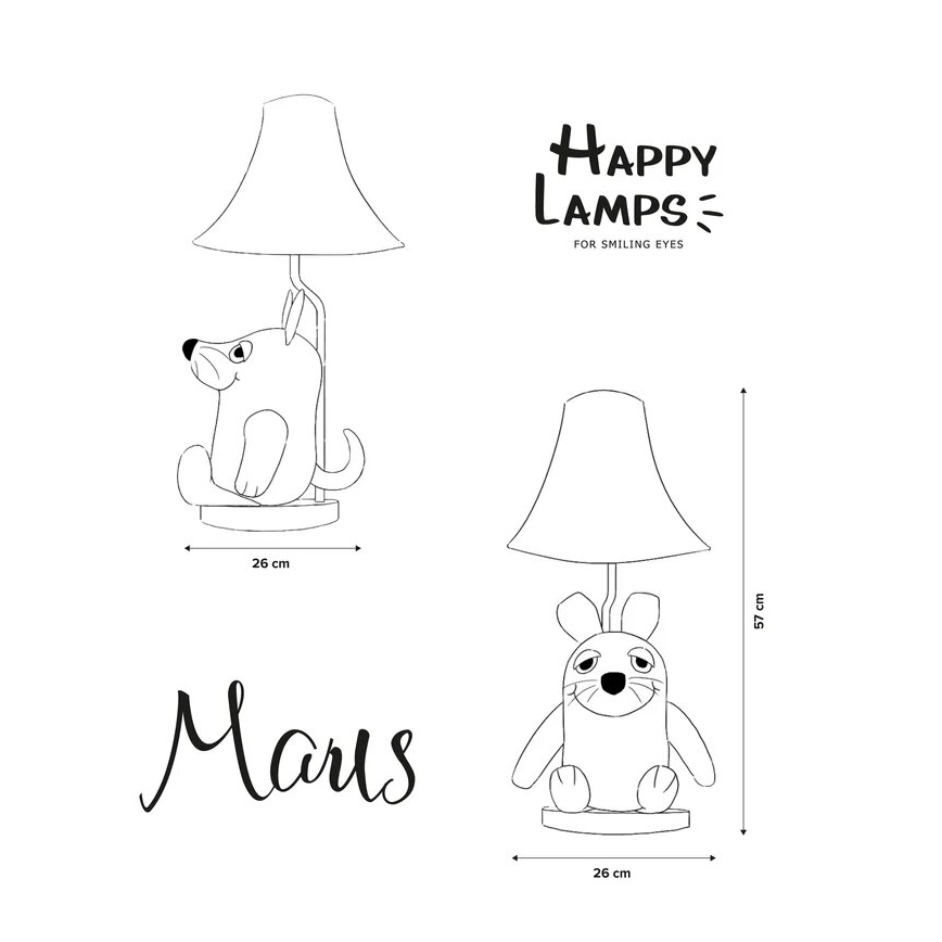 Happy Lamps - LED Bērnu galda lampa MOUSE FROM SENDUNG MIT DER MAUS LED/5,4W/230V pele