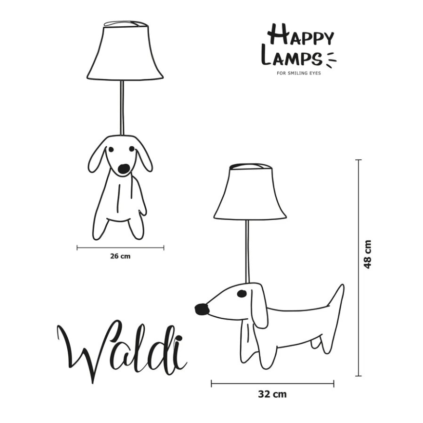 Happy Lamps - LED Bērnu galda lampa WALDI LED/5,4W/230V taksis