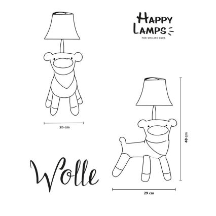 Happy Lamps - LED Bērnu galda lampa WOLLE LED/5,4W/230V aita