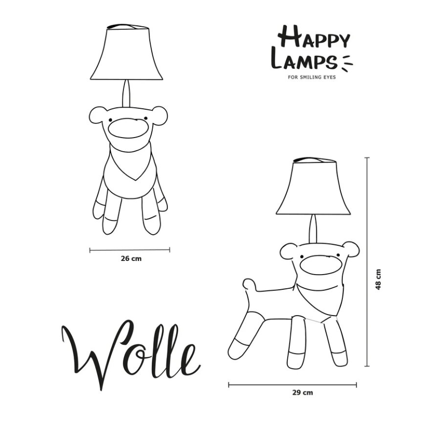 Happy Lamps - LED Bērnu galda lampa WOLLE LED/5,4W/230V aita