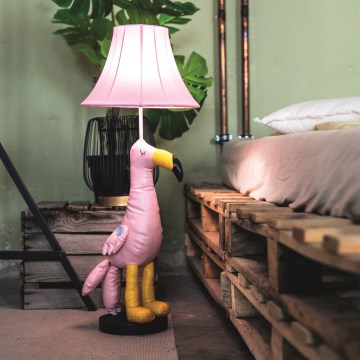 Happy Lamps - LED Bērnu grīdas stāvlampa MINGO LED/5,4W/230V flamingo