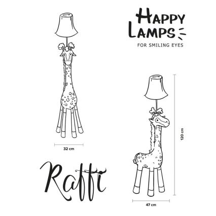 Happy Lamps - LED Bērnu grīdas stāvlampa RAFFI LED/5,4W/230V žirafe