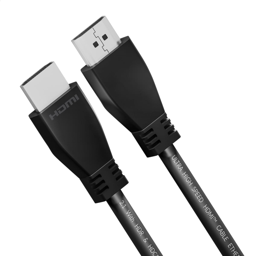 HDMI vads ar Ethernet 2.1 8K 3m melna