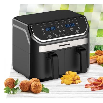 Heinner HAF-KDB1700BK - Dubultā karstā gaisa friteze 8,5 l 1700W/230V melna