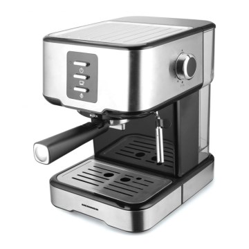 Heinner HEM-850IXBK - portafiltra espresso kafijas automāts, 850 W / 230 V, nerūsējošā tērauda/melns