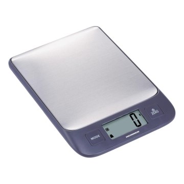 Heinner HKS-5IXBK - Digitālie virtuves svari, 2xAAA, pelēka/matēta hroma apdare