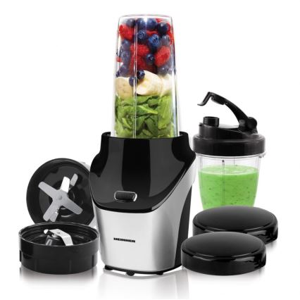 Heinner HSB-T1000SS - Smoothie nutri blenderis 1000W/230V matēts hroms/melns