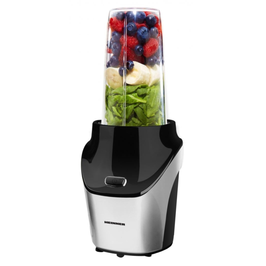 Heinner HSB-T1000SS - Smoothie nutri blenderis 1000W/230V matēts hroms/melns