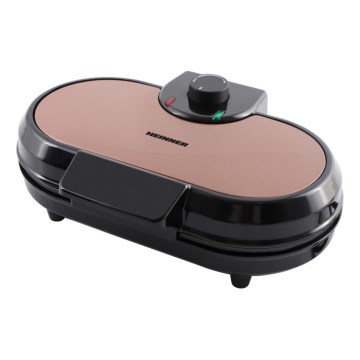 Heinner HWF-1000CR - Vafļu cepējs 1000W/230V melns/rožu zelts