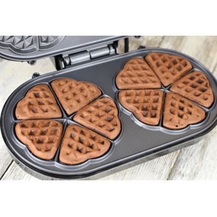 Heinner HWF-1000CR - Vafļu cepējs 1000W/230V melns/rožu zelts