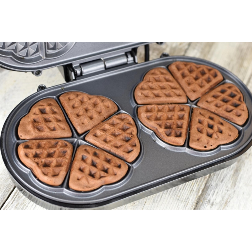 Heinner HWF-1000CR - Vafļu cepējs 1000W/230V melns/rožu zelts