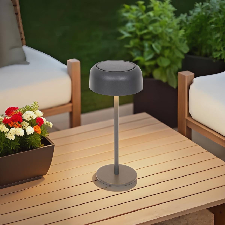 Hesperide - LED saules galda lampa BOLTY LED/3,7V 2600 mAh IP65 antracīts