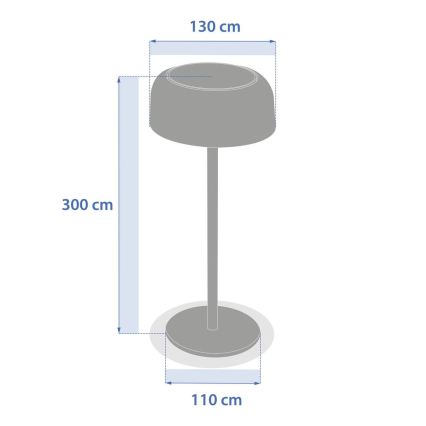 Hesperide - LED saules galda lampa BOLTY LED/3,7V 2600 mAh IP65 bēša