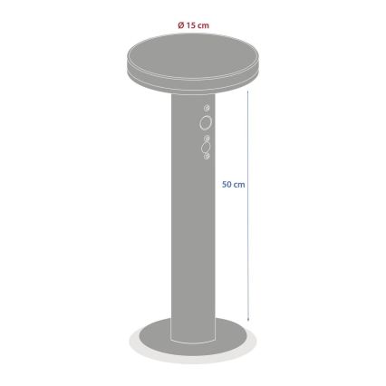 Hesperide - LED saules lampa ar kustību sensoru DETEKT LED/3,7V 2600 mAh IP65