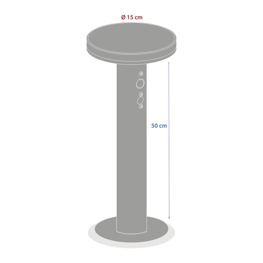 Hesperide - LED saules lampa ar kustību sensoru DETEKT LED/3,7V 2600 mAh IP65