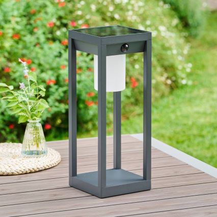 Hesperide - LED saules laterna ar kustības sensoru PIKY LED/3,7V 2600 mAh 40 cm IP65 antracīts