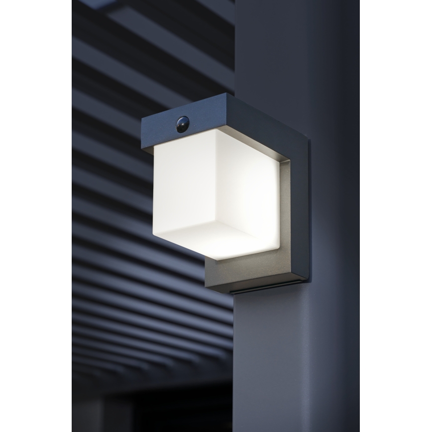Hesperide - LED saules sienas gaismeklis ar kustības sensoru MULTY LED/3,7V 2600 mAh IP65 antracīts
