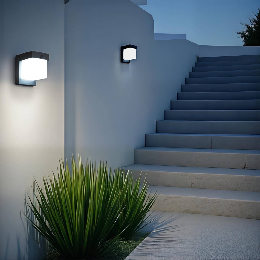Hesperide - LED saules sienas gaismeklis ar kustības sensoru MULTY LED/3,7V 2600 mAh IP65 antracīts