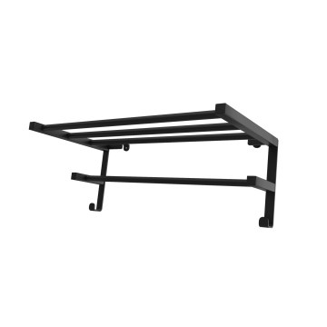 HF SHEFFIELD melns dvieļu žāvētājs vannas istabas radiatoram 52x28,4 cm