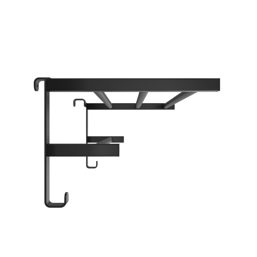 HF SHEFFIELD melns dvieļu žāvētājs vannas istabas radiatoram 52x28,4 cm