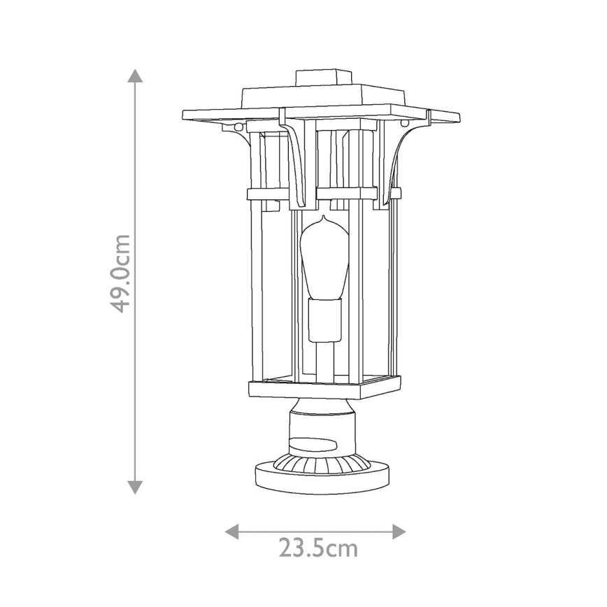 Hinkley - Āra lampa MANHATTAN 1xE27/100W/230V IP44 melna