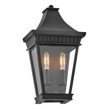 Hinkley - Āra sienas lampa CHAPEL HILL 2xE14/40W/230V IP44 melna