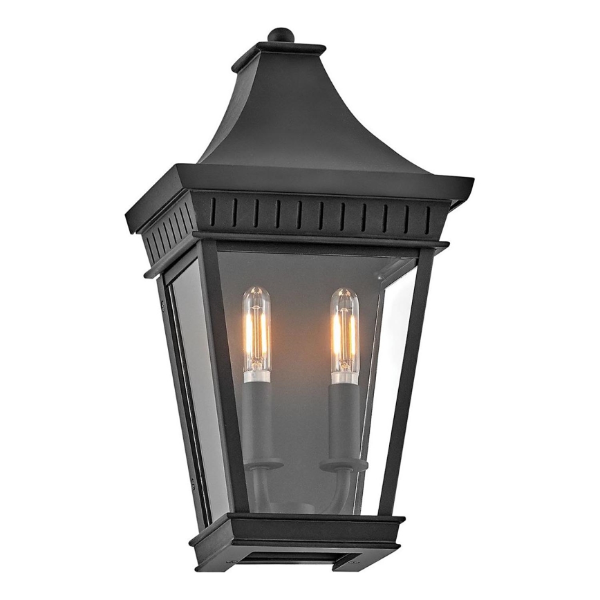 Hinkley - Āra sienas lampa CHAPEL HILL 2xE14/40W/230V IP44 melna