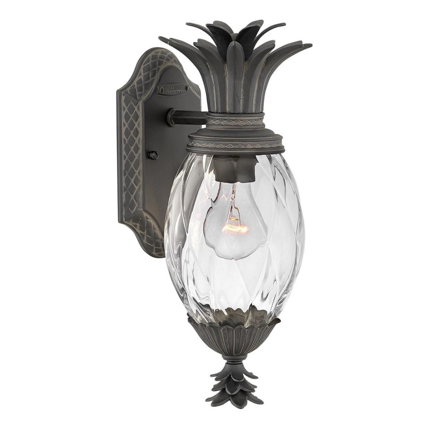 Hinkley - Āra sienas lampa PLANTATION 1xE27/40W/230V IP44 melna