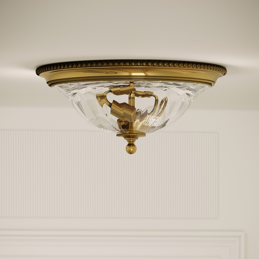 Hinkley - Griestu lampa CAMBRIDGE 2xE27/60W/230V zelta