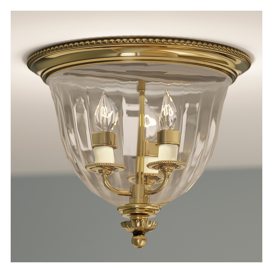 Hinkley - Griestu lampa CAMBRIDGE 3xE14/60W/230V zelta