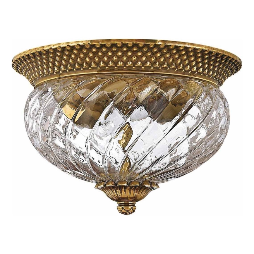 Hinkley - Griestu lampa PLANTATION 2xE27/60W/230V misiņš