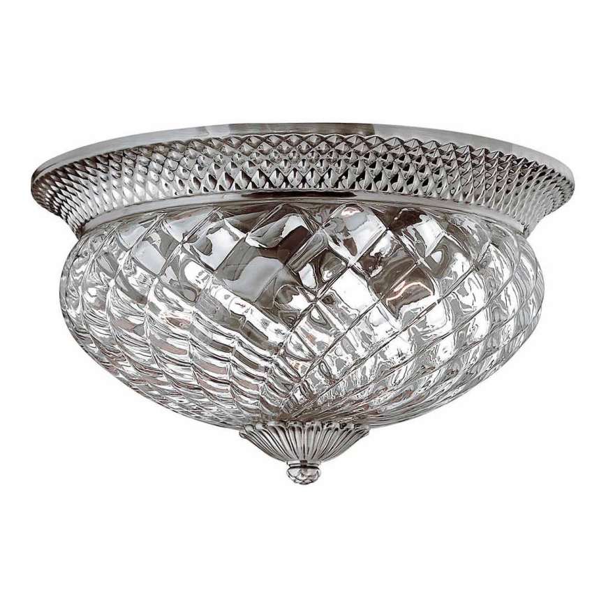 Hinkley - Griestu lampa PLANTATION 3xE27/60W/230V sudraba