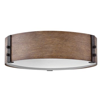 Hinkley - Griestu lampa SAWYER 3xE14/40W/230V d. 38 cm sarkankoks/brūna
