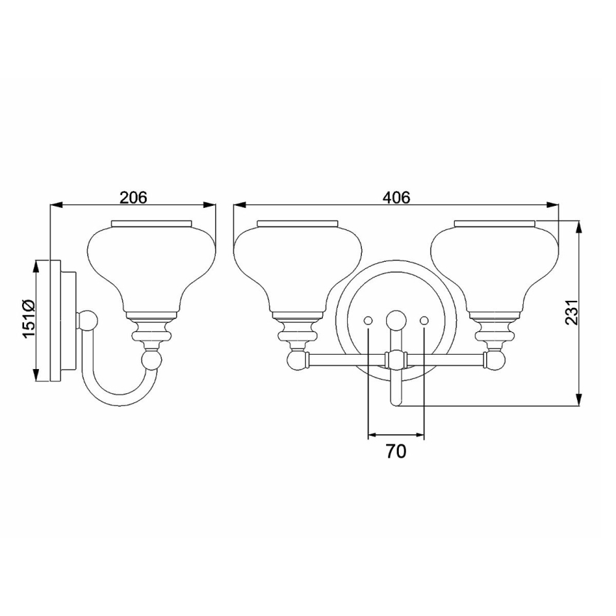 Hinkley - LED Vannas istabas sienas lampa AINSLEY 2xG9/3W/230V IP44 matēts hroms