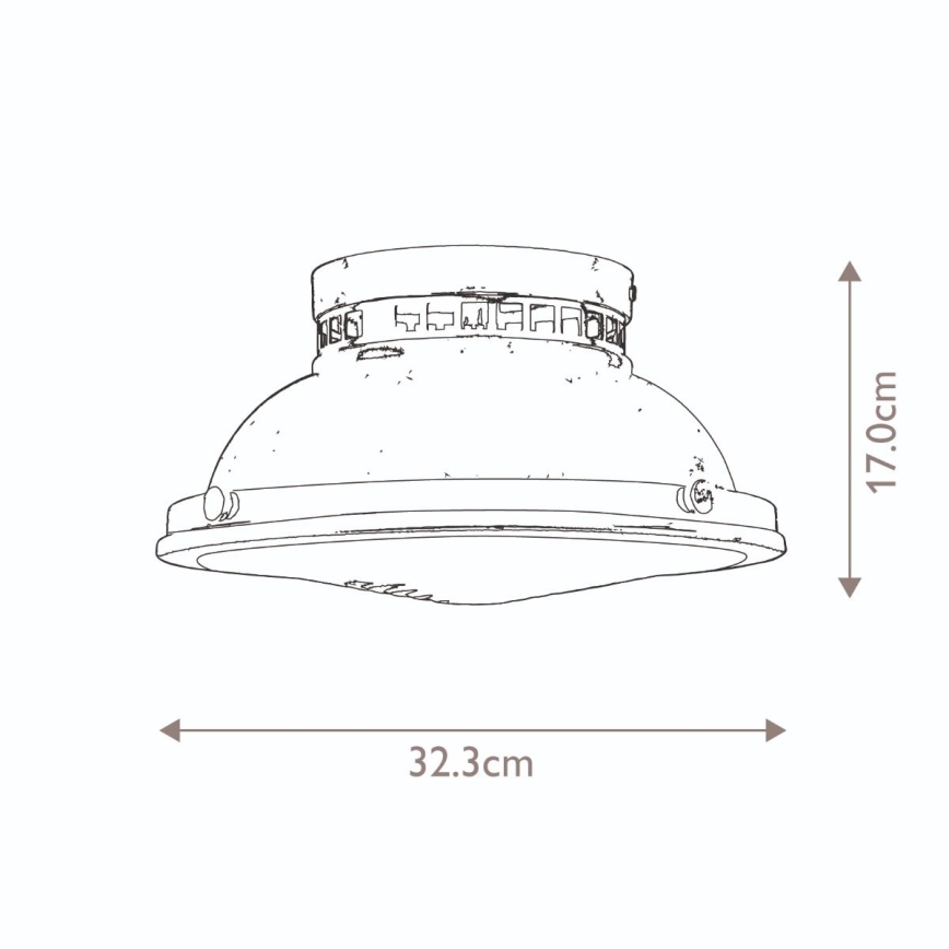 Hinkley - Griestu lampa AMELIA 2xE27/40W/230V melna/misiņš