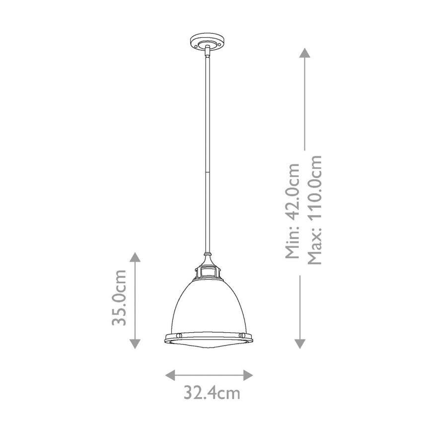 Hinkley - Lustra ar stieni AMELIA 1xE27/60W/230V spīdīgi hromēts