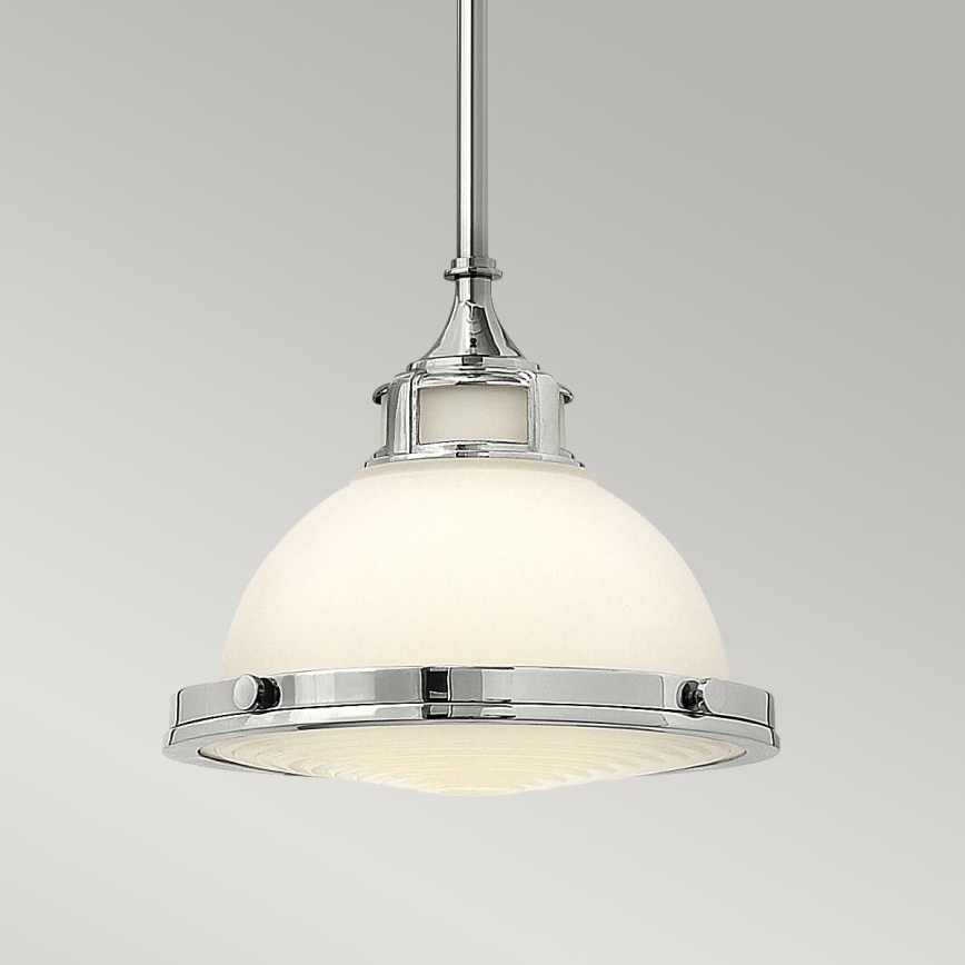 Hinkley - Lustra ar stieni AMELIA 1xE27/60W/230V spīdīgi hromēts