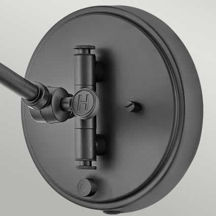 Hinkley - spota sienas gaismeklis ARTI 1xE27/60W/230V melns/brūns