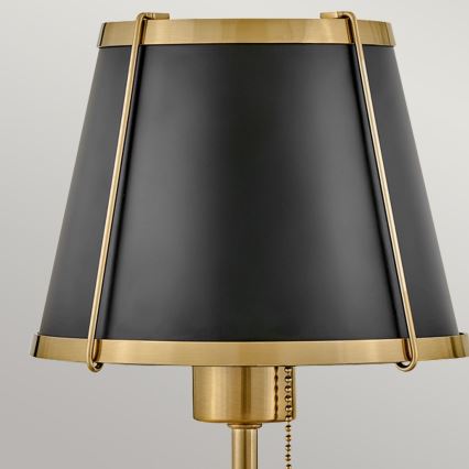 Hinkley - Sienas lampa CLARKE 1xE27/40W/230V misiņš/melna