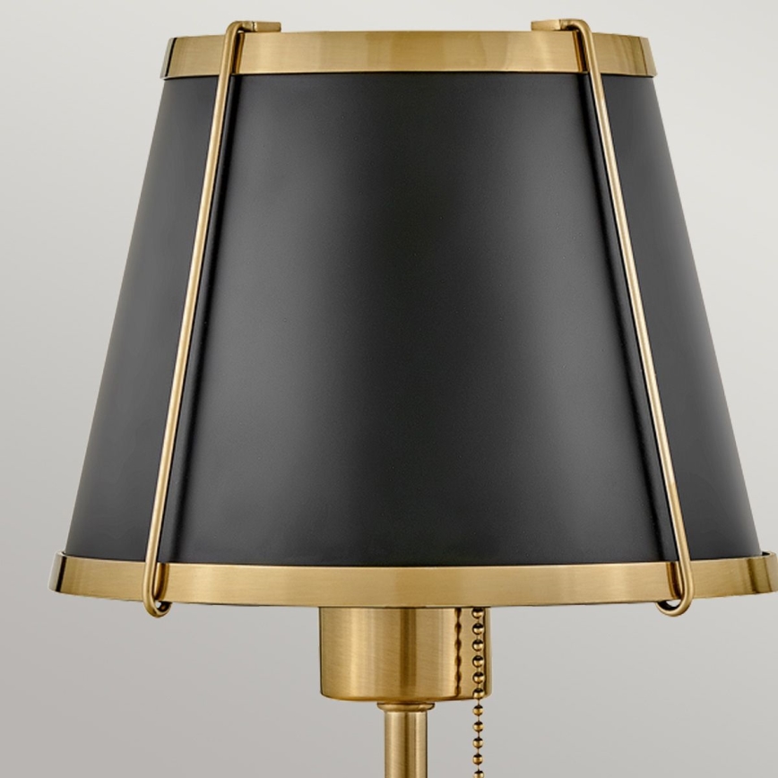 Hinkley - Sienas lampa CLARKE 1xE27/40W/230V misiņš/melna