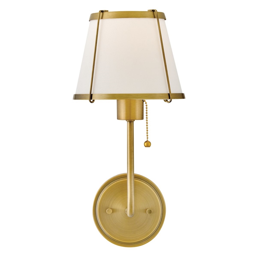 Hinkley - Sienas lampa CLARKE 1xE27/40W/230V misiņš/balta