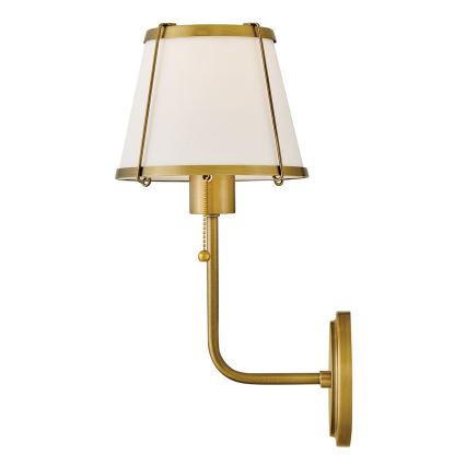 Hinkley - Sienas lampa CLARKE 1xE27/40W/230V misiņš/balta
