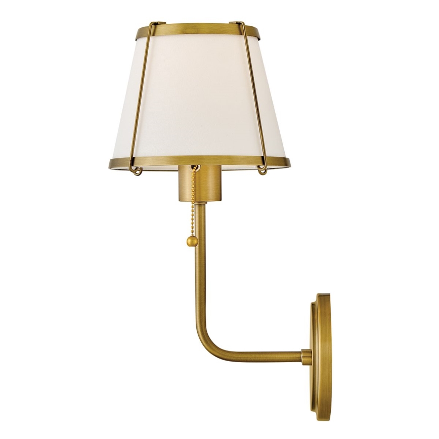 Hinkley - Sienas lampa CLARKE 1xE27/40W/230V misiņš/balta