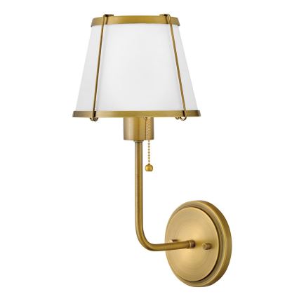 Hinkley - Sienas lampa CLARKE 1xE27/40W/230V misiņš/balta