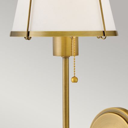 Hinkley - Sienas lampa CLARKE 1xE27/40W/230V misiņš/balta