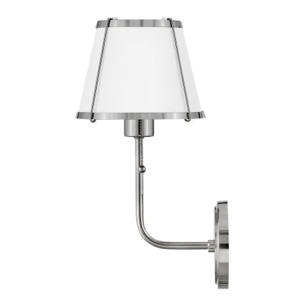 Hinkley - Sienas lampa CLARKE 1xE27/40W/230V spīdīgi hromēts/balta