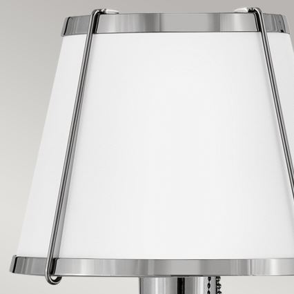 Hinkley - Sienas lampa CLARKE 1xE27/40W/230V spīdīgi hromēts/balta