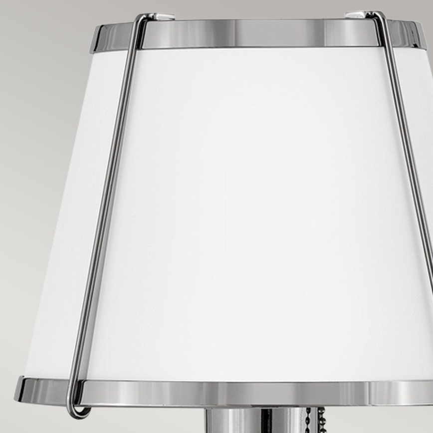 Hinkley - Sienas lampa CLARKE 1xE27/40W/230V spīdīgi hromēts/balta